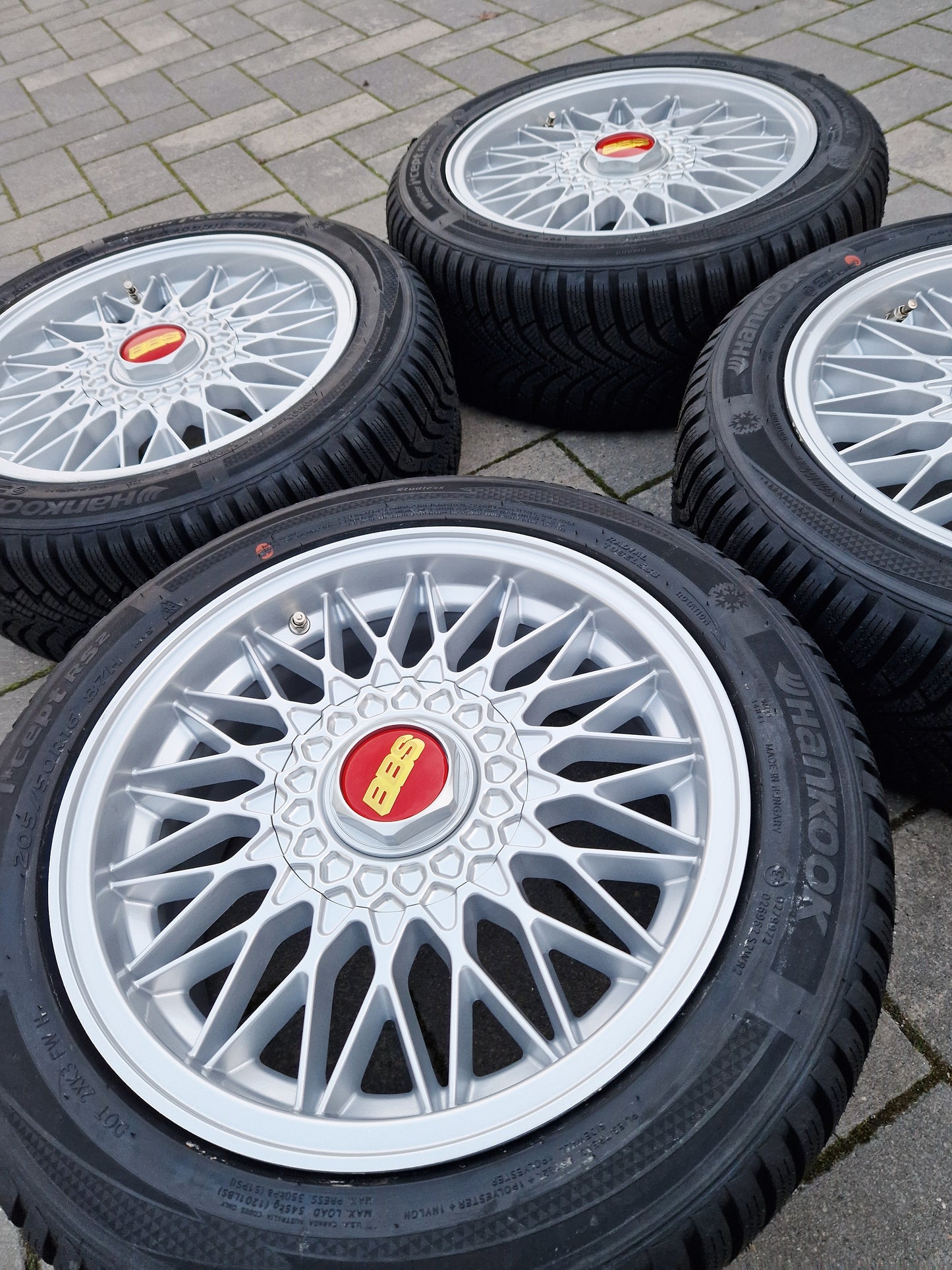 4x BBS Emblem rot gold 3D 70mm passend für Maxilite Xspoke