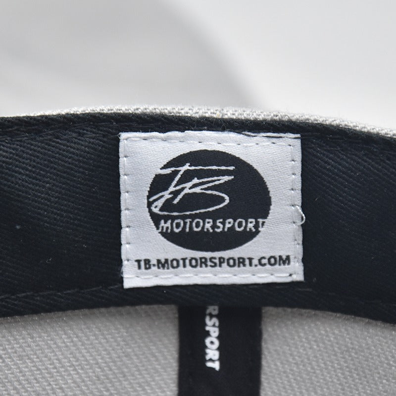 TB-Motorsport Snapback grau schwarz 3D Stick