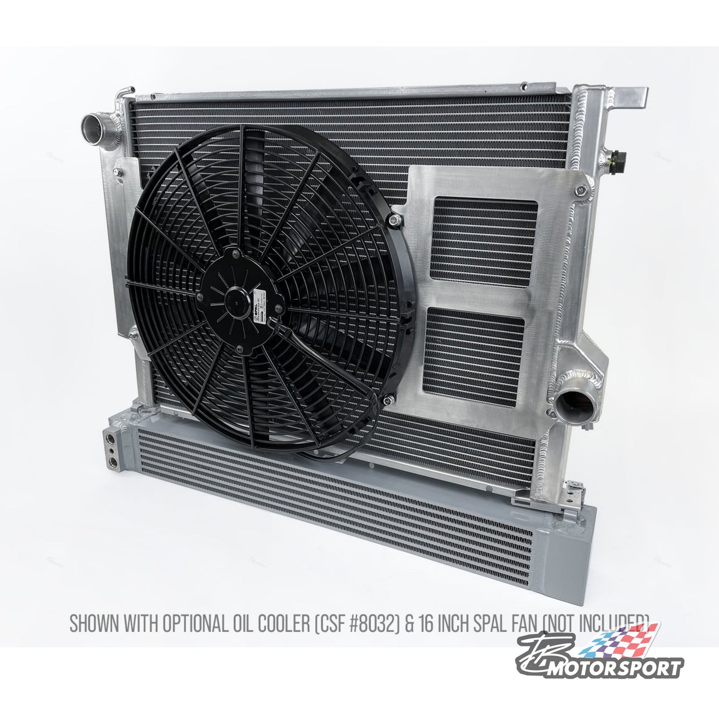 CSF Aluminium Upgrade Kühler 7211 2-Reihen passend BMW E30/E36 (S54Swap) +Shroud +Ölkühleranbindung