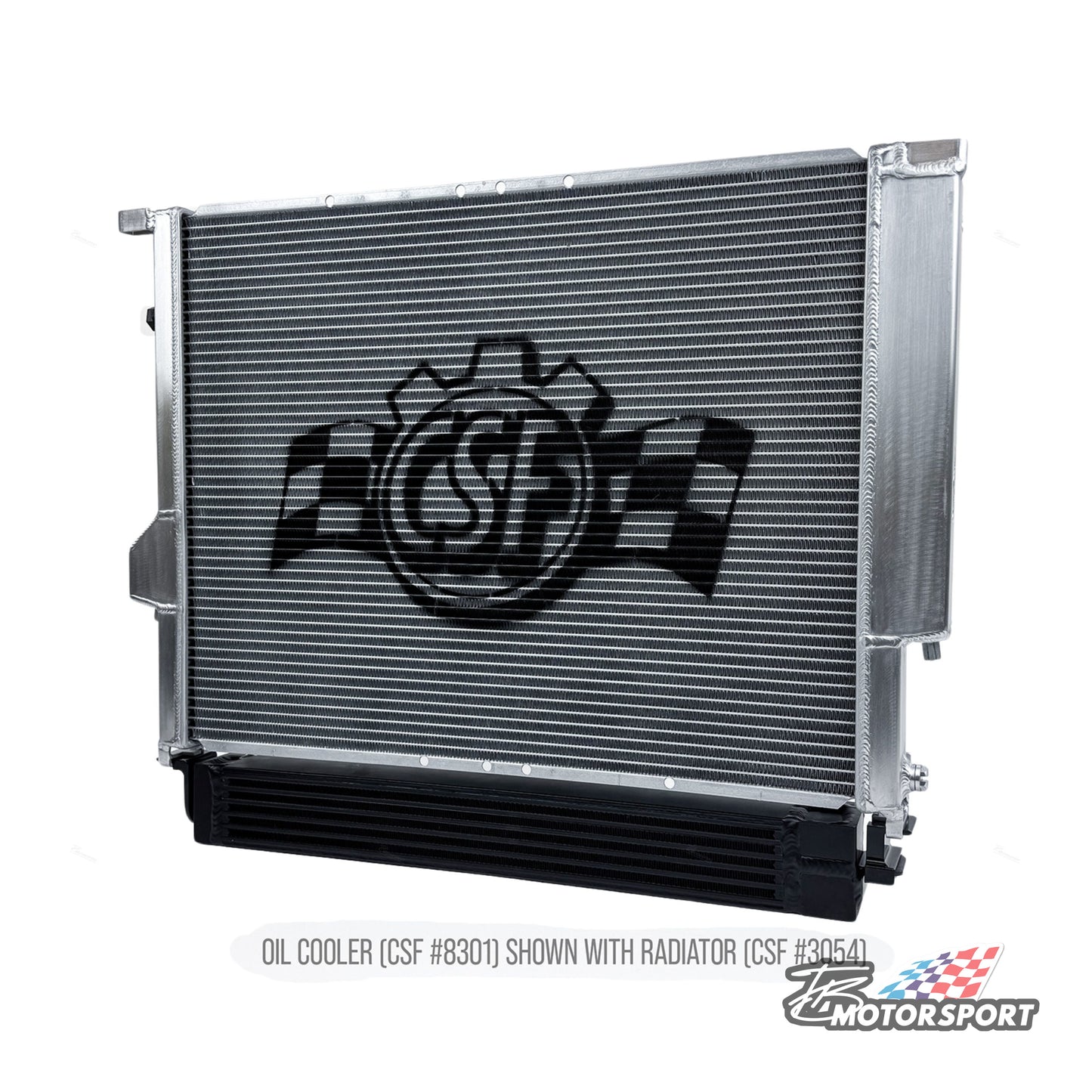 CSF Aluminium Upgrade Kühler 7211 2-Reihen passend BMW E30/E36 (S54Swap) +Shroud +Ölkühleranbindung