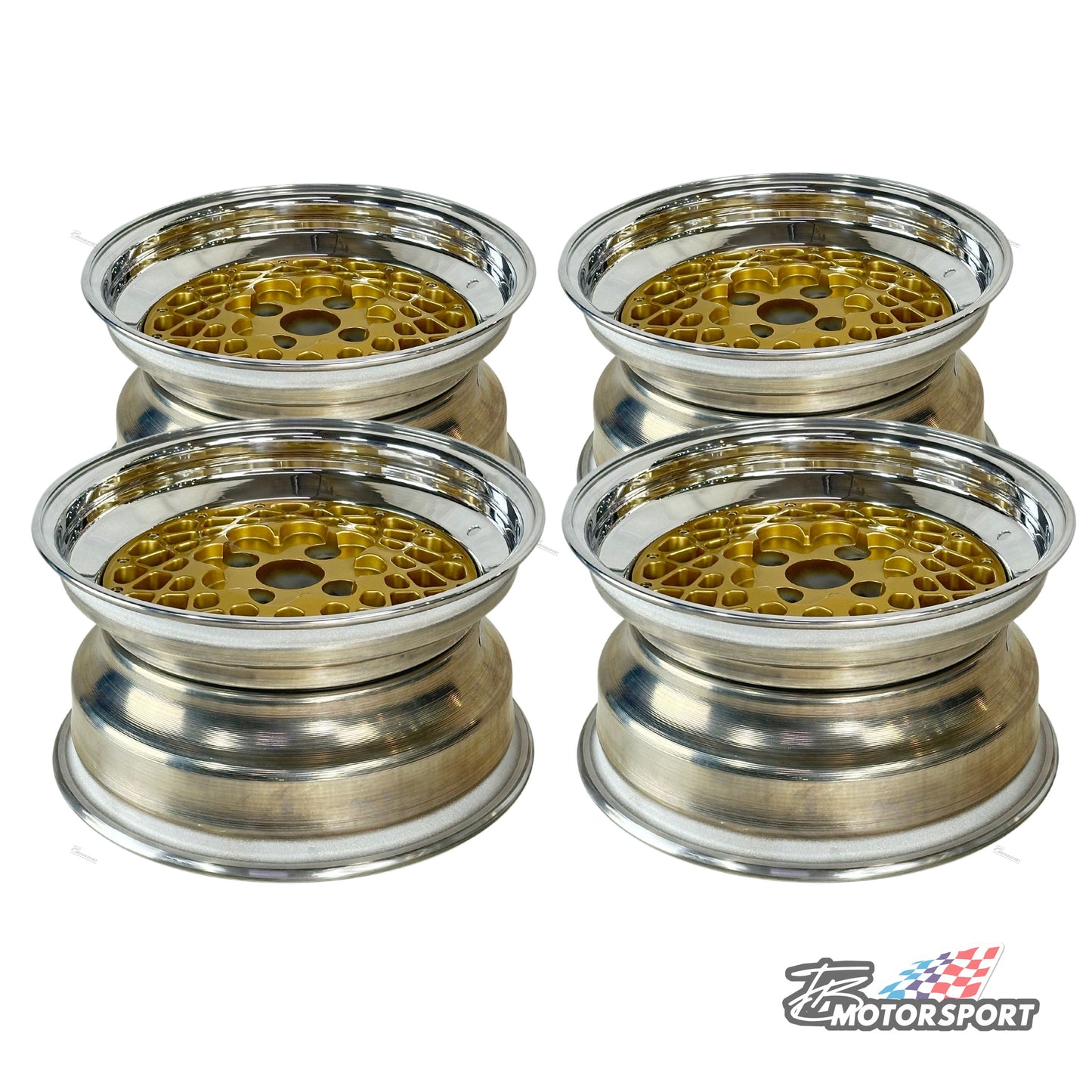 4 x Dreiteiler Felgen 7x15, 4x100, ET15